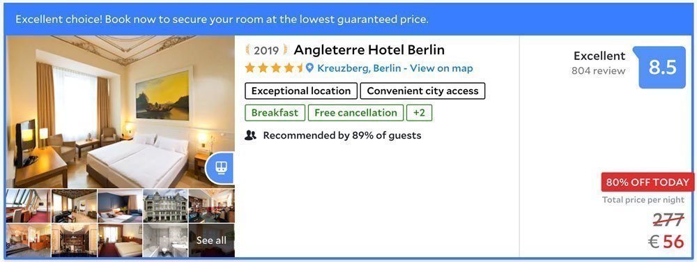 Agoda direct, searching from Germany.