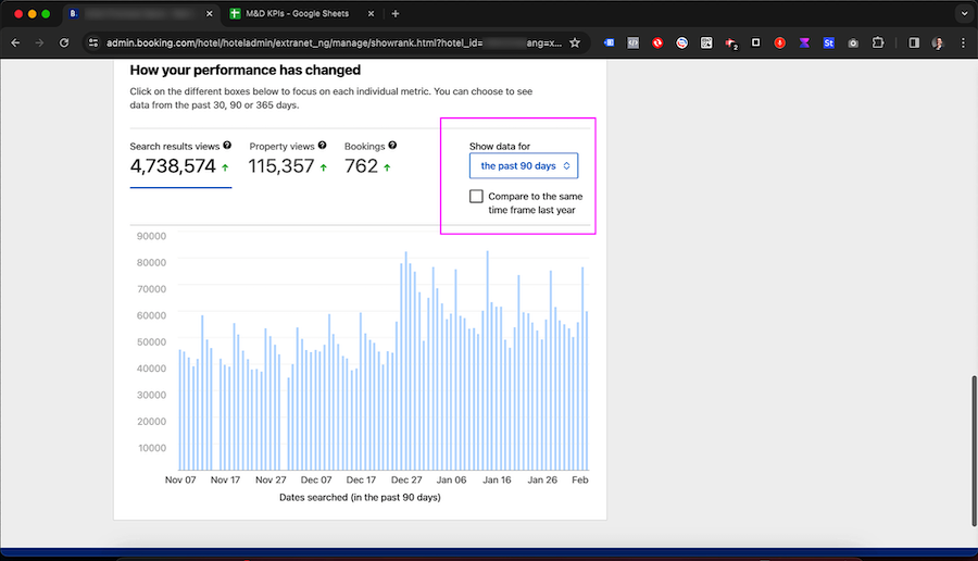 search result view