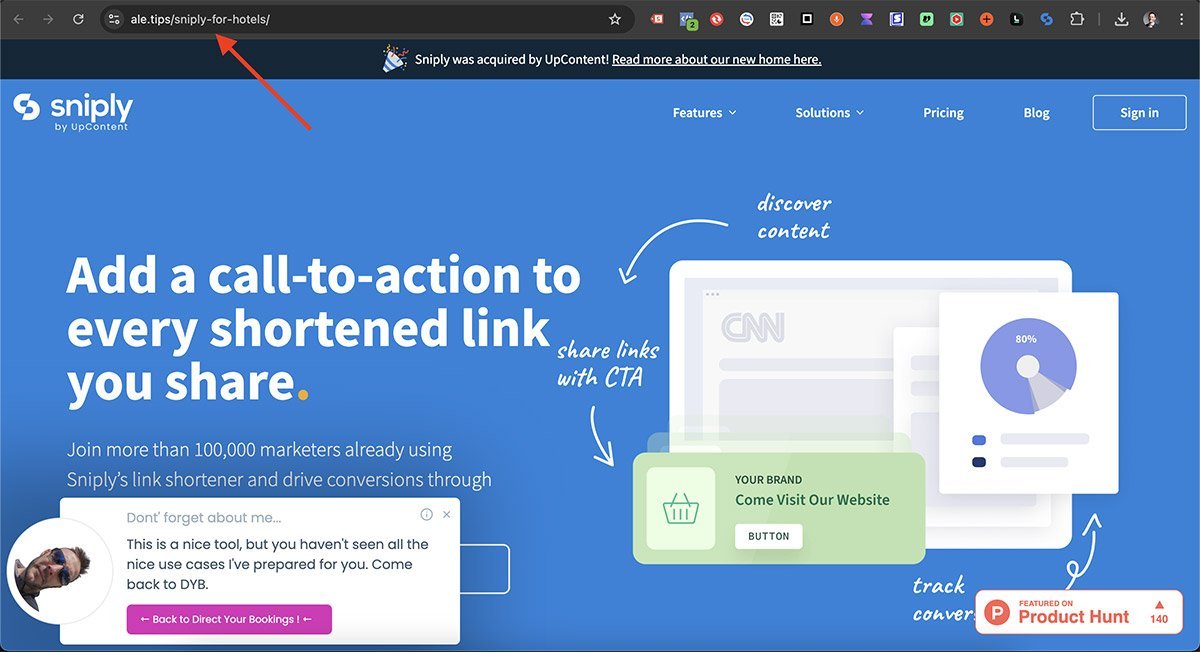 sniply-back-to-direct-your-bookings-custom-url