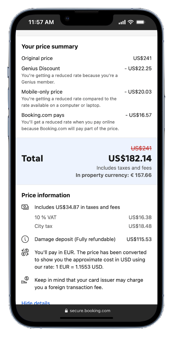 OTA price-summary